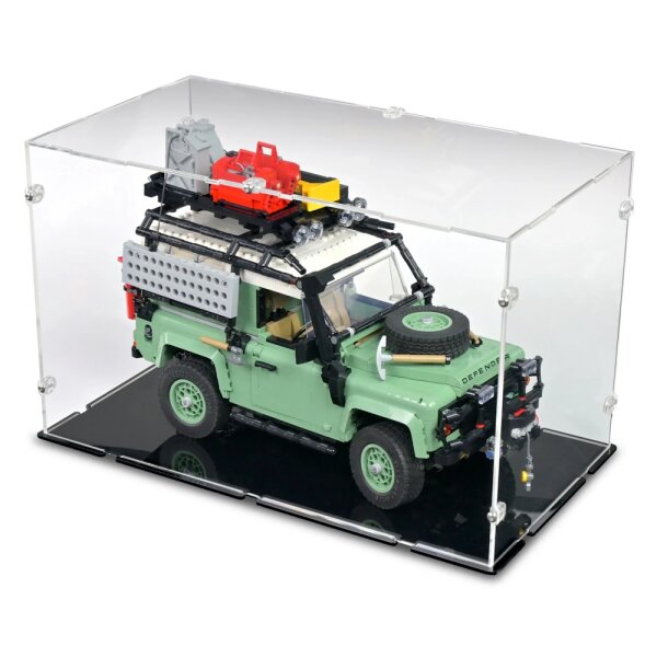 Display in acrilico per LEGO&reg; 10317 Land Rover Classic Defender 90 (con base nera)