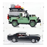 Display in acrilico per LEGO&reg; 10317 Land Rover Classic Defender 90 (con fondo trasparente, impilabile)
