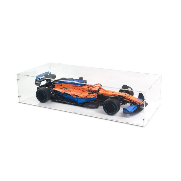 Acryl-Display f&uuml;r LEGO&reg; 42141 McLaren Formel  1 Rennwagen (Mit weissem Boden)