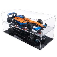 Display in acrilico per LEGO&reg; 42141 McLaren Formula 1 Racing Car (con fondo trasparente, impilabile)