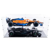 Display in acrilico per LEGO&reg; 42141 McLaren Formula 1 Racing Car (con fondo trasparente, impilabile)