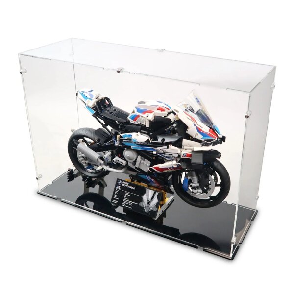 Acrylic display for LEGO&reg; 42130 BMW M 1000 RR (With black base)