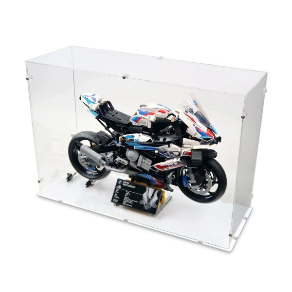 Display in acrilico per LEGO&reg; 42130 BMW M 1000 RR (con base bianca)