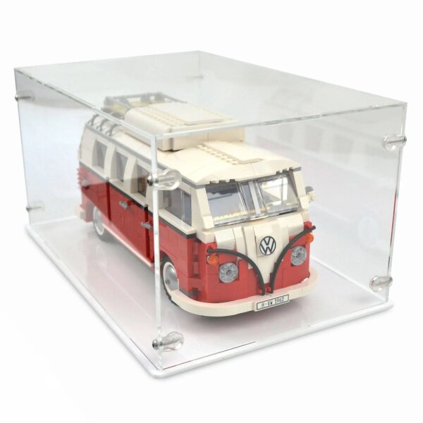 Pr&eacute;sentoir en acrylique pour LEGO&reg; 10220 Volkswagen T1 Camper Bus (avec base blanc)