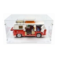Pr&eacute;sentoir en acrylique pour LEGO&reg; 10220 Volkswagen T1 Camper Bus (avec base blanc)