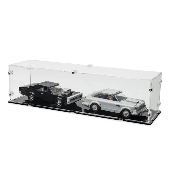 Acrylic display for 2 LEGO&reg; Speed ??Champions models (with black base)