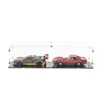 Acrylic display for 2 LEGO&reg; Speed ??Champions models (with black base)