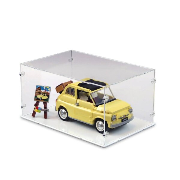 Acryl-Display f&uuml;r LEGO&reg; 10271 Fiat 500 (Mit weissem Boden)