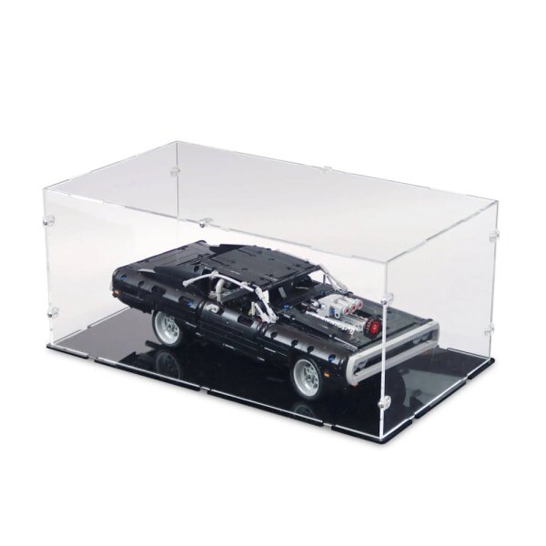 Display in acrilico per LEGO&reg; 42111 Doms Doge Charger (con fondo nero)
