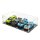 Pr&eacute;sentoir acrylique XL pour 4 mod&egrave;les LEGO&reg; Speed Champions c&ocirc;te &agrave; c&ocirc;te (avec socle noir)