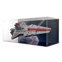 Pr&eacute;sentoir et support en acrylique plat pour LEGO&reg; 75367 SW Venator Class Republican Attack Cruiser (avec image darri&egrave;re-plan)