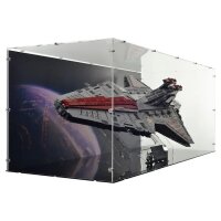 Pr&eacute;sentoir et support en acrylique plat pour LEGO&reg; 75367 SW Venator Class Republican Attack Cruiser (avec image darri&egrave;re-plan)