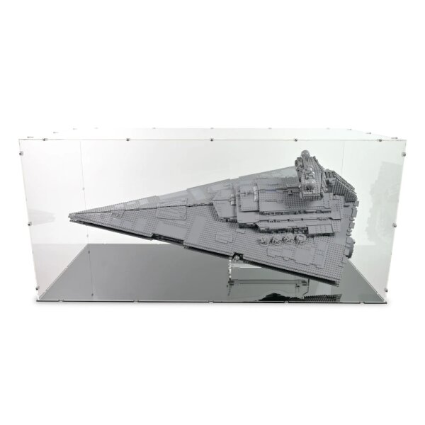 Pr&eacute;sentoir en acrylique pour LEGO&reg; 75252 Star Wars Imperial Star Destroyer (avec fond noir)