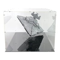 Acrylic Display & Stand for LEGO&reg; 75252 Star Wars Imperial Star Destroyer (With Black Base)