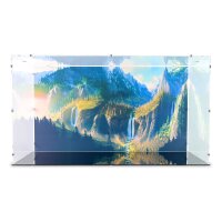 Acryl-Display f&uuml;r LEGO&reg; 10316 Der Herr der Ringe: Bruchtagl (Mit Hintergrundbild & schwarzem Boden)