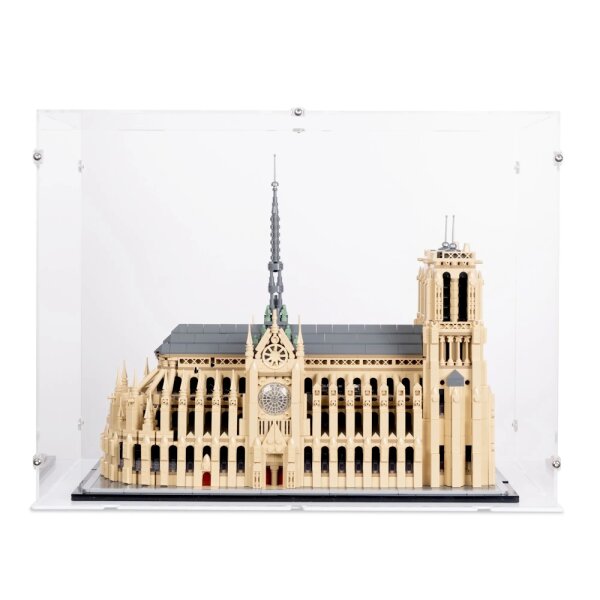 Acrylic display for LEGO&reg; 21061 Notre-Dame de Paris (With white base)