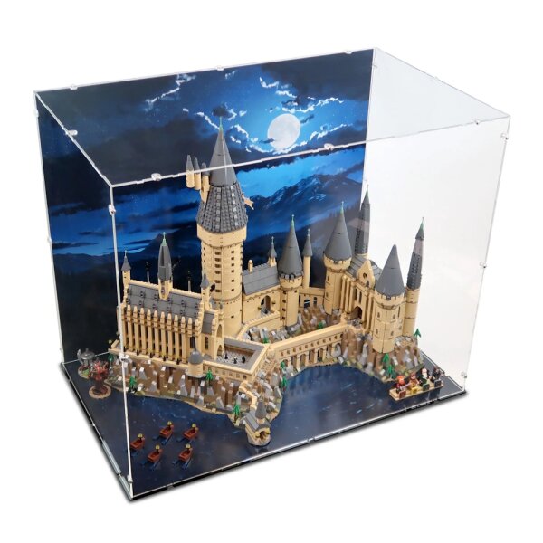Acryl-Display f&uuml;r LEGO&reg; 71043 Harry Potter Schloss Hogwarts (Mit Hintergrundbild)