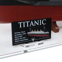 Acrylic display for LEGO&reg; 10294 Titanic (with white base)