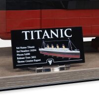 Display in acrilico per LEGO&reg; 10294 Titanic (con pavimento effetto legno)
