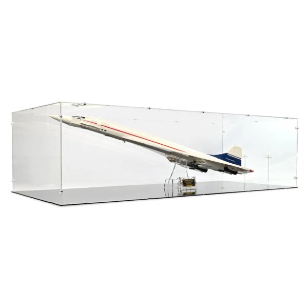 Acryl-Display f&uuml;r LEGO&reg; 10318 Concorde (Mit St&auml;nder & schwarzem Boden)