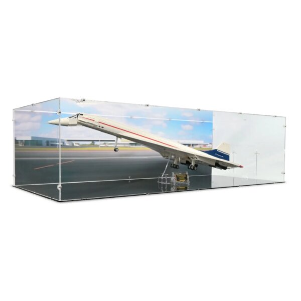 Acrylic display for LEGO&reg; 10318 Concorde (With stand & background image)