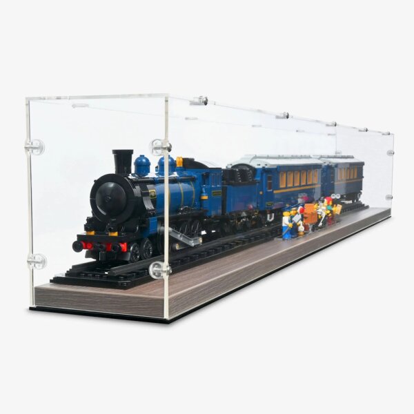 Display in acrilico per LEGO&reg; 21344 The Orient Express (con pavimento effetto legno)