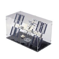 Acrylic display for LEGO&reg; 21321 International Space Station (With black base)