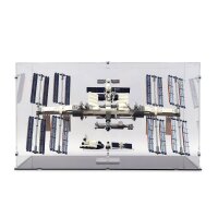 Acrylic display for LEGO&reg; 21321 International Space Station (With black base)
