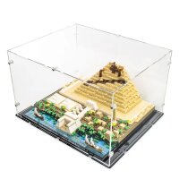 Pr&eacute;sentoir en acrylique pour LEGO&reg; 21058 Grande Pyramide de Gizeh (avec base noire)