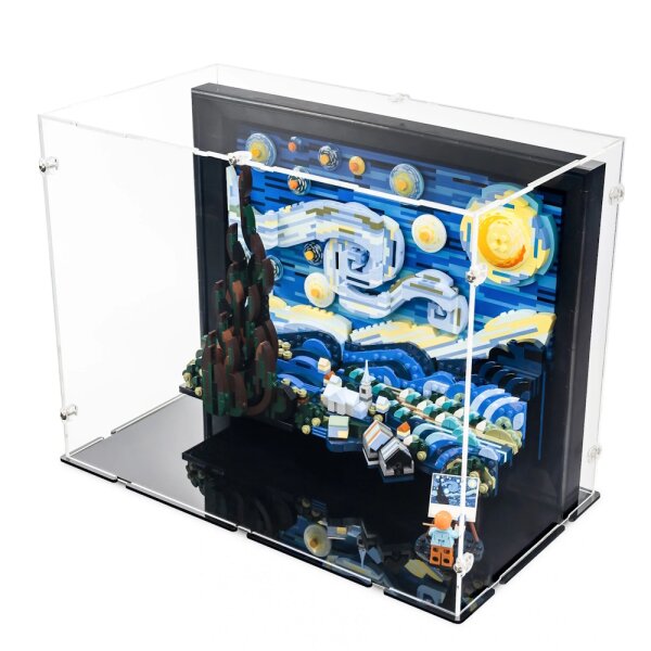 Display acrilico per LEGO&reg; 21333 Vincent van Gogh &ndash; Notte stellata (con base nera)