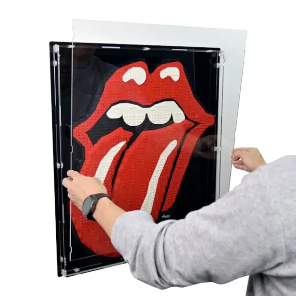 Pr&eacute;sentoir mural en acrylique pour LEGO&reg; 31206 The Rolling Stones