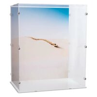 Acryl-Display f&uuml;r LEGO&reg; 75398/75379  Star Wars C-3PO & R2-D2 (Mit Hintergrundbild einer W&uuml;stenlandschaft)