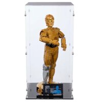 Acryl-Display f&uuml;r LEGO&reg; 75398 Star Wars C-3PO (Mit schwarzem Boden)