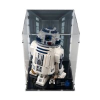 Pr&eacute;sentoir en acrylique pour LEGO&reg; 75308 Star Wars R2-D2 (avec fond noir)