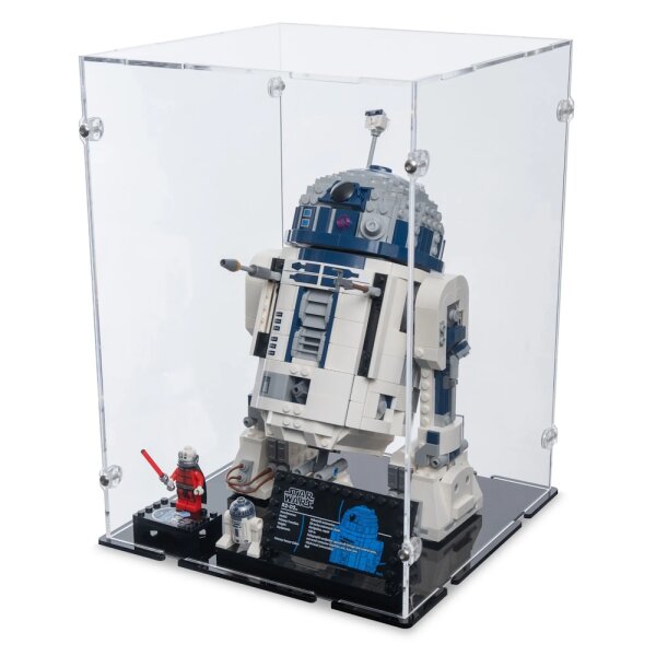 Display in acrilico per LEGO&reg; 75379 Star Wars R2-D2 (con base nera)