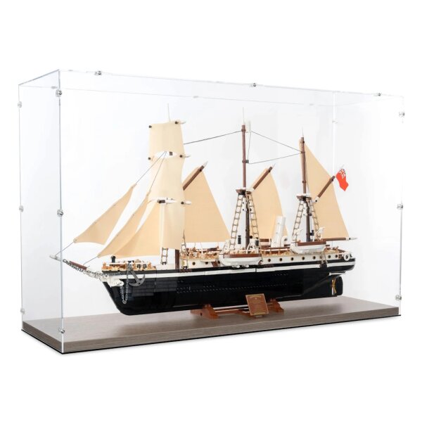 Pr&eacute;sentoir en acrylique pour LEGO&reg; 10335 LEndurance (avec sol aspect bois)