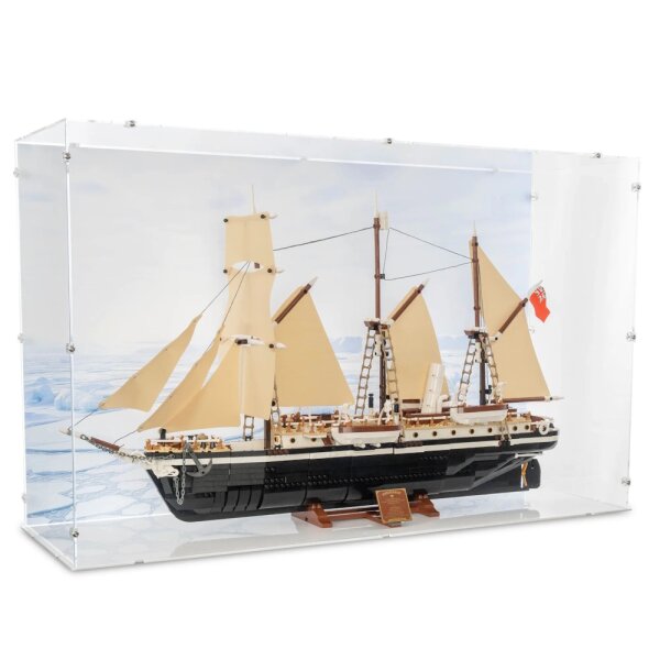 Pr&eacute;sentoir en acrylique pour LEGO&reg; 10335 LEndurance (avec image darri&egrave;re-plan)