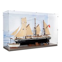 Acryl-Display f&uuml;r LEGO&reg; 10335 Die Endurance (Mit Holzoptik Boden & Hintergrundbild)