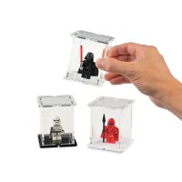 Pr&eacute;sentoir acrylique pour 1 figurine LEGO&reg; (avec base transparente et 2 tenons)
