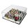 Acrylic display for LEGO&reg; minifigures for a 32x32 plate (with black base)