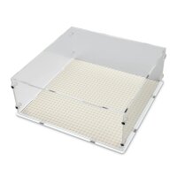 Acrylic display for LEGO&reg; minifigures for a 32x32 plate (with white base)