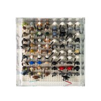 Acrylic display for LEGO&reg; minifigures for a 32x32 plate (with white base)