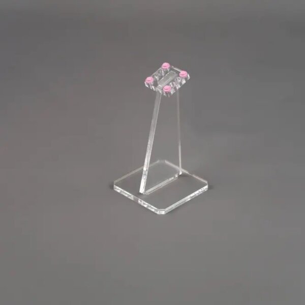 Acrylic stand for LEGO&reg; models (angled 12 cm high)