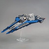 Acrylic stand for LEGO&reg; models (angled 12 cm high)