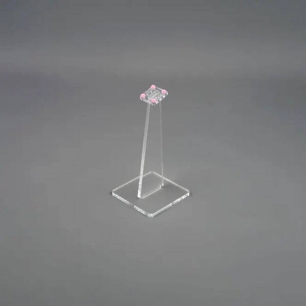 Supporto in acrilico per modelli LEGO&reg; (angolato 18 cm di altezza)