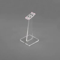 Supporto in acrilico per modelli LEGO&reg; (angolato 18 cm di altezza)