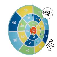 Bersaglio gigante con velcro del diametro di 142 cm: un gioco di lancio sicuro e divertente per bambini dai 3 anni in su, per interni ed esterni.