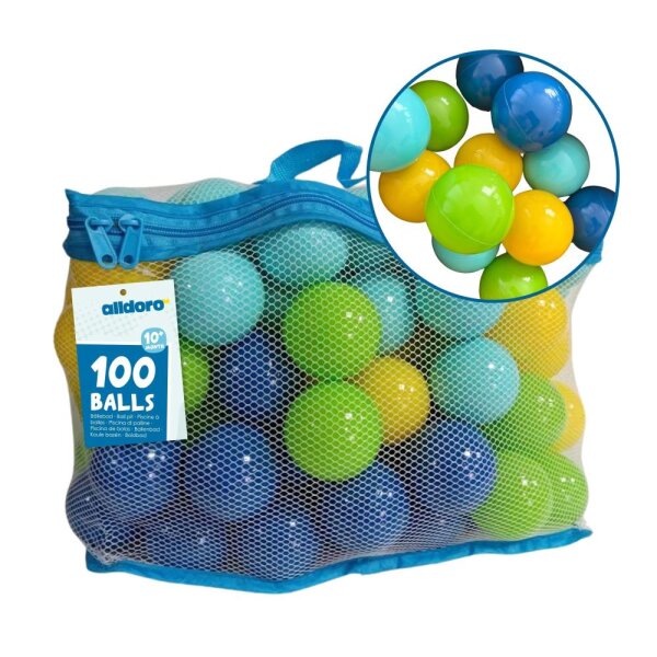 PE Balls, 100 pcs + Carry Bag
