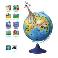 Globe 3D interactif Zoo, 25 cm