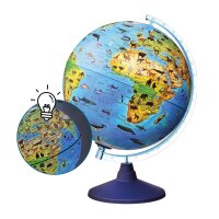 Globe 3D interactif Zoo, 25 cm